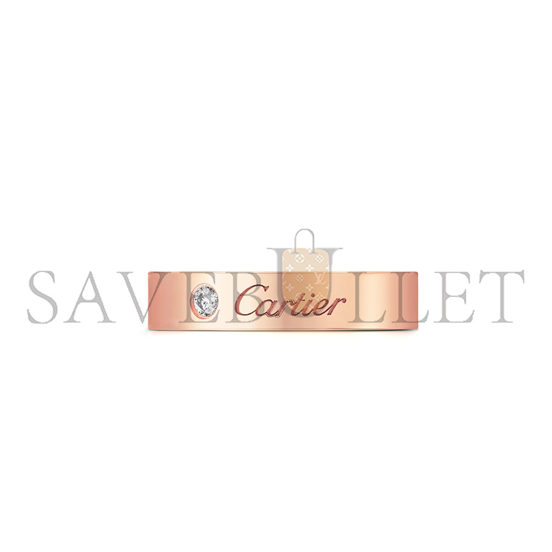 CARTIER C DE CARTIER WEDDING RING, WIDTH 4 MM, 1 DIAMOND B4210700
